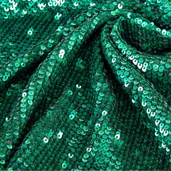 Emerald Sequin sparkle Headscarf /. Bandana main image 4